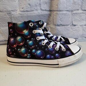 ✨ Converse Chuck Taylor All Star Youth High Tops | Iridescent Bubble Print | 3Y
